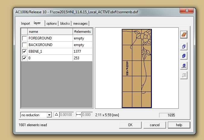 COBUS NCAD DXF Import